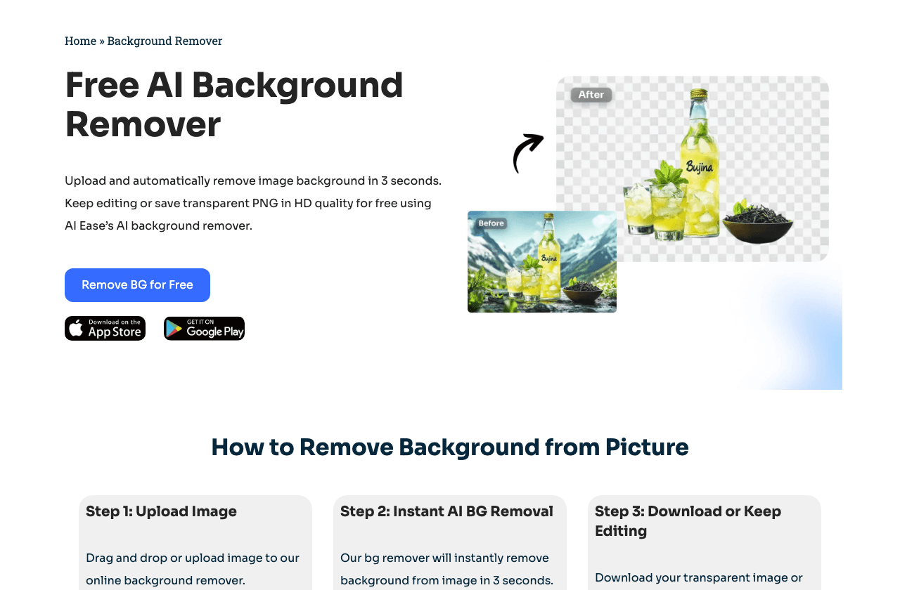AI Ease Image Generation showing ai photo editor - Revolutionize Your Photos with Free AI Editing
