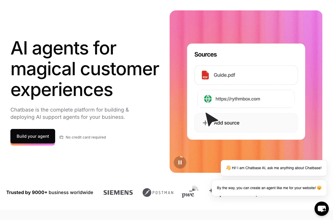 Chatbase Conversational AI showing chatbot analytics - Advanced conversational analytics