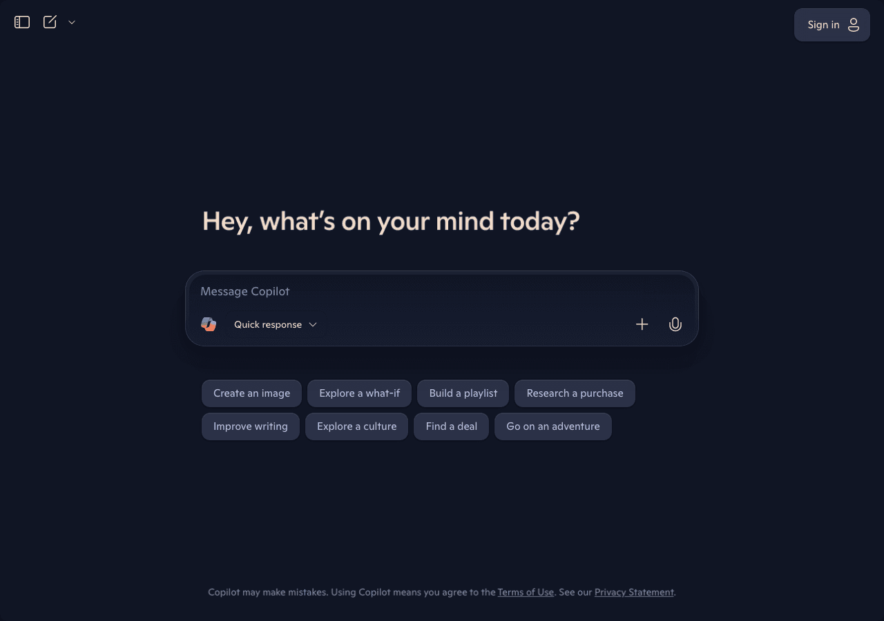 Microsoft Copilot Productivity & Collaboration showing microsoft 365 copilot - Your everyday AI companion for work, learning,