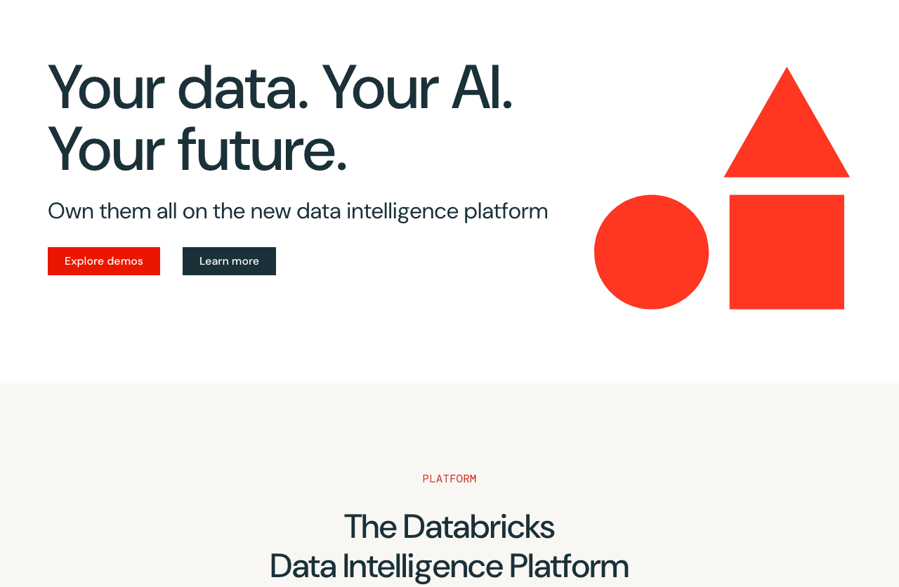 Databricks Data Analytics showing agent bricks - Bring AI to your data. Bring AI to the world.