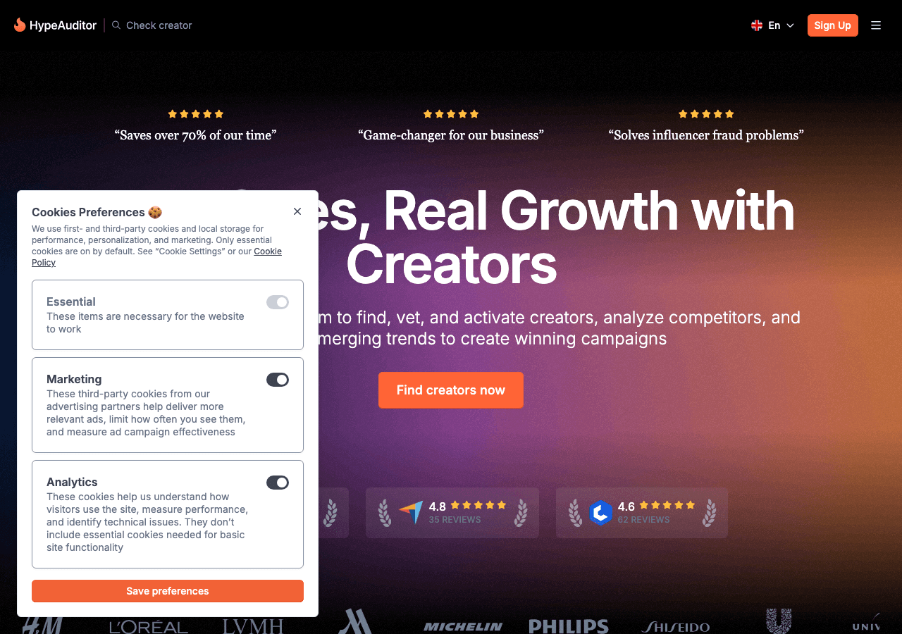 HypeAuditor Marketing Automation showing influencer marketing - Empowering Your Influence