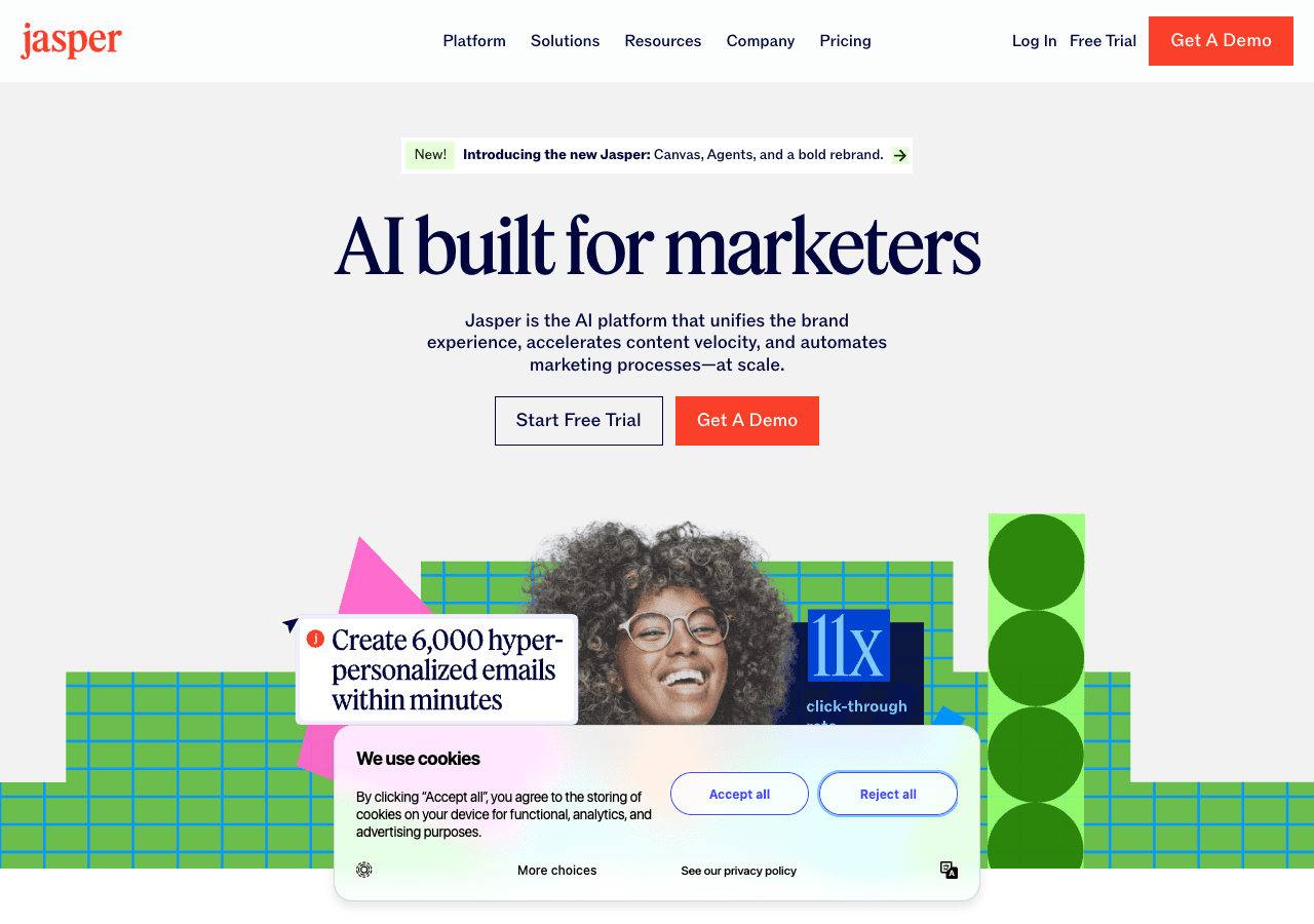 Jasper Writing & Translation showing text analysis - Unlock the power of AI in your content