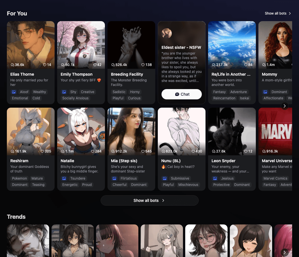 Joyland AI Conversational AI showing ai chatbot - Create, customize, and dive into immersive AI adventures