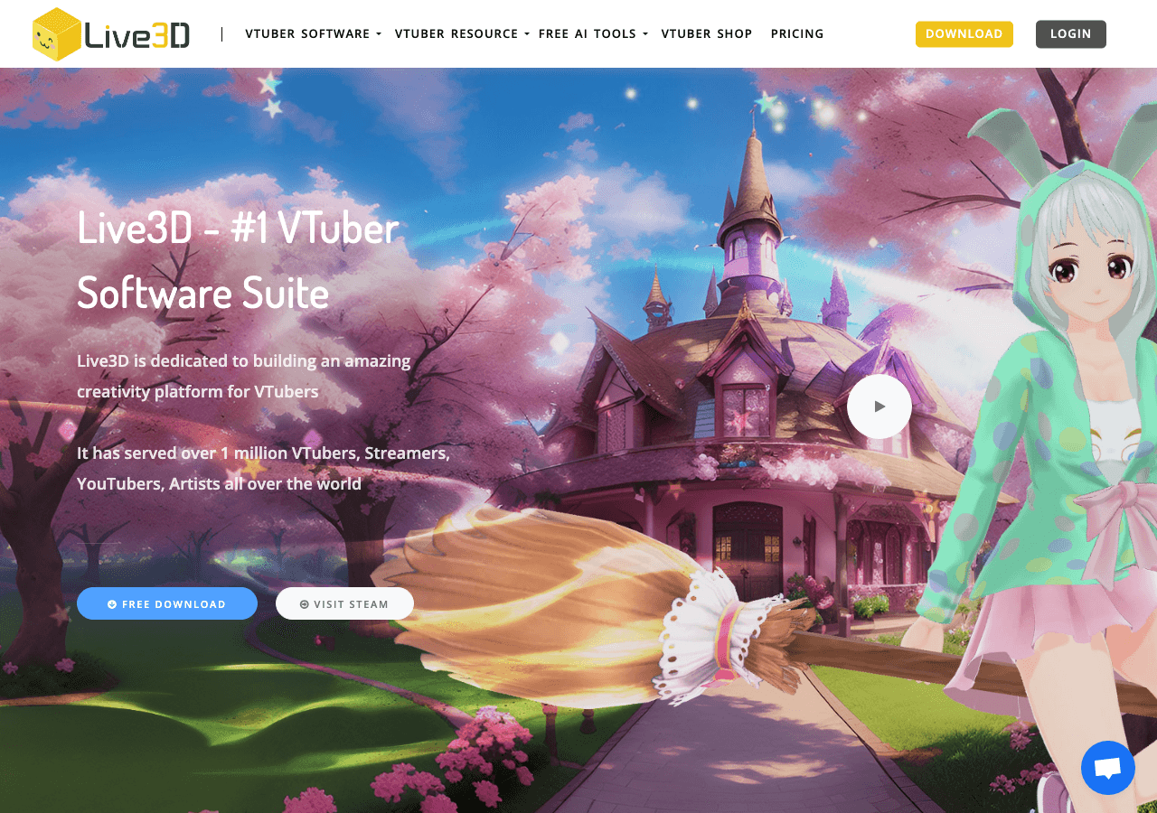 Live3D 3D Generation showing vtuber maker - #1 VTuber Software Suite for Bringing Your Virtual Avatar to Life