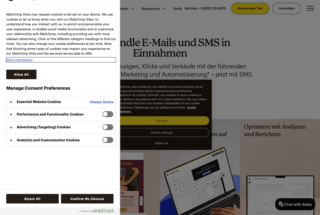 Mailchimp Marketing Automation showing email marketing - Transform emails and SMS into revenue with AI