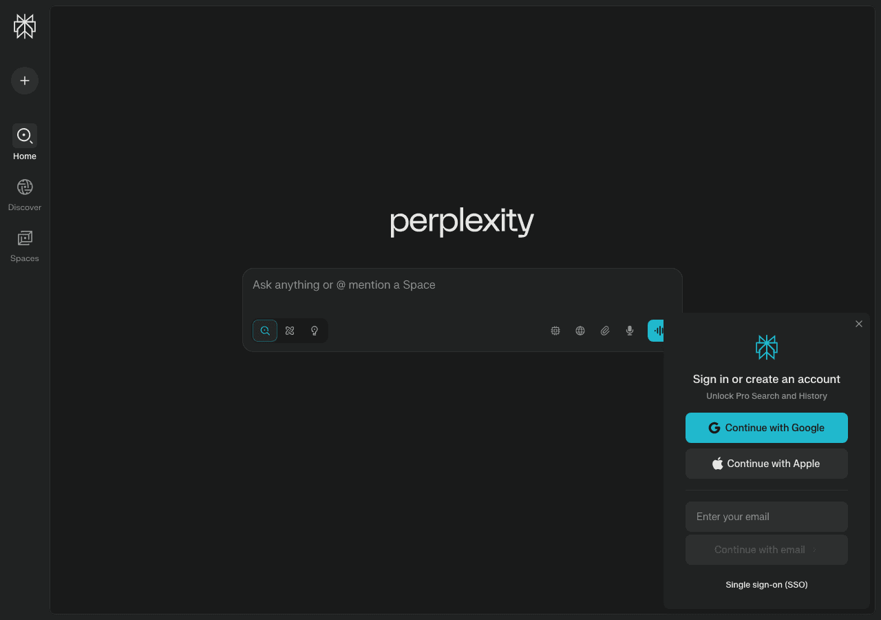 Perplexity Search & Discovery showing ai answer engine - Clear answers from reliable sources, powered by AI.