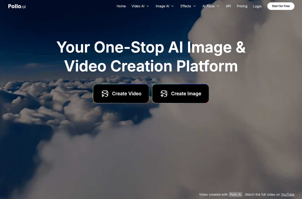 Pollo AI Video Generation showing ai video generation - Transform ideas into stunning videos and images with AI