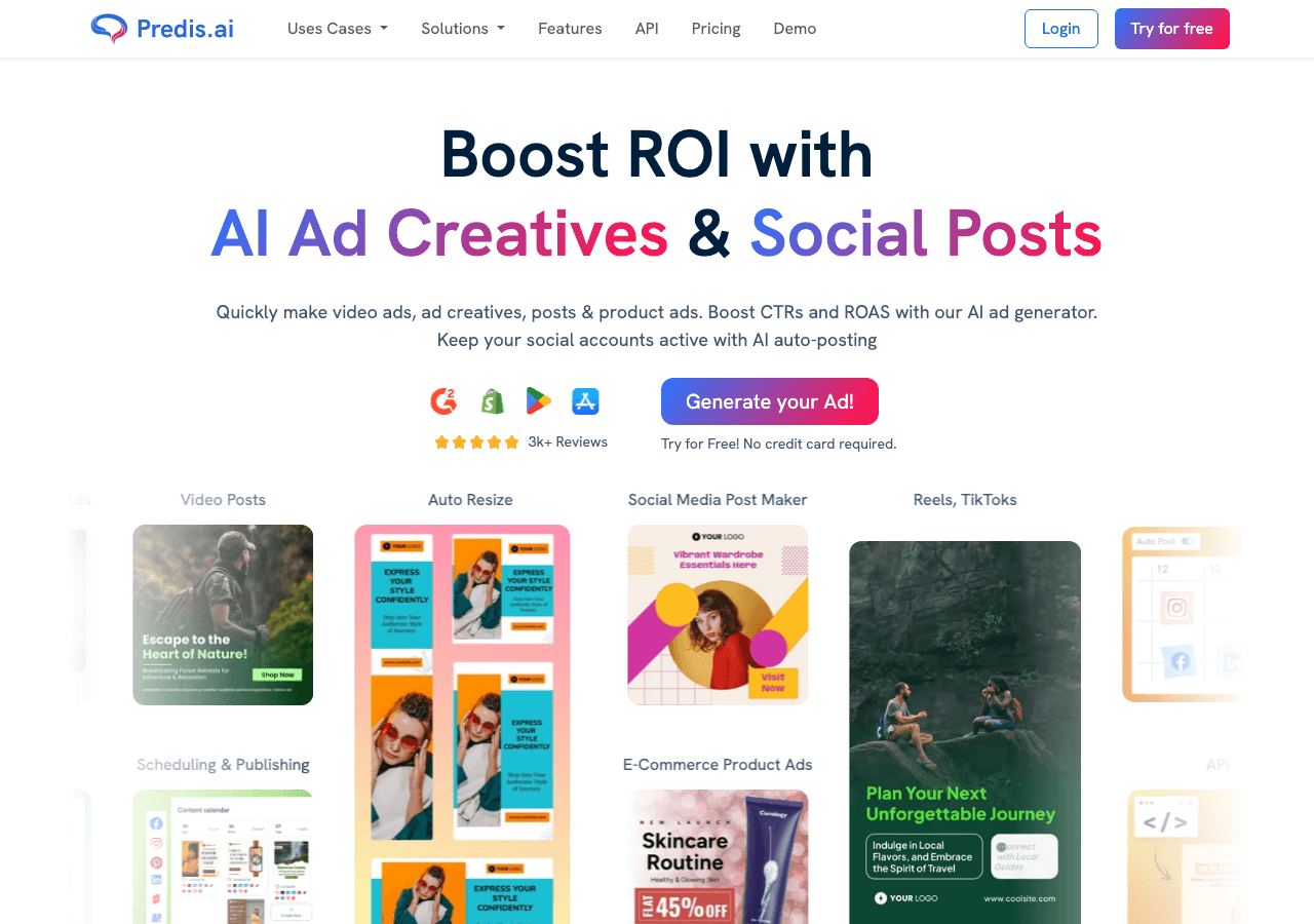 Predis.ai Marketing Automation showing data analytics - Empowering AI-driven decisions