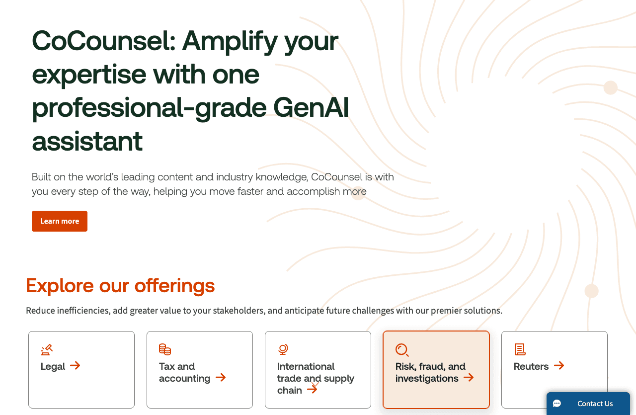 Thomson Reuters Data Analytics showing agentic ai - Clarifying the Complex